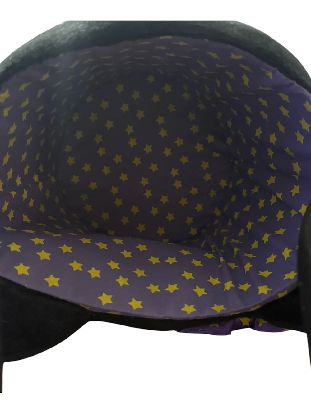 Sanrio Hello Kitty Black Plush Basket with Purple Star Bow